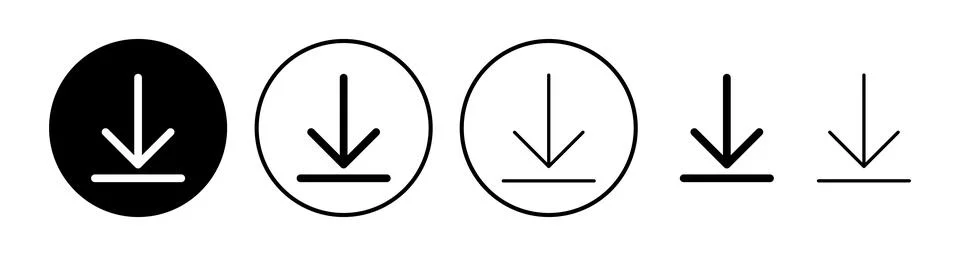 Download icon vector. Downloading vector icon Illustrazione stock