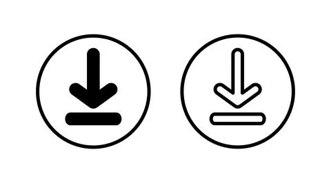 Download icon vector. Downloading vector icon Stock Illustration