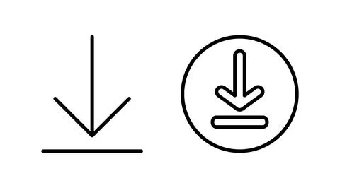 Download icon vector. Downloading vector icon Stock Illustration