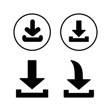 Download icon vector. Downloading vector icon Stock Illustration