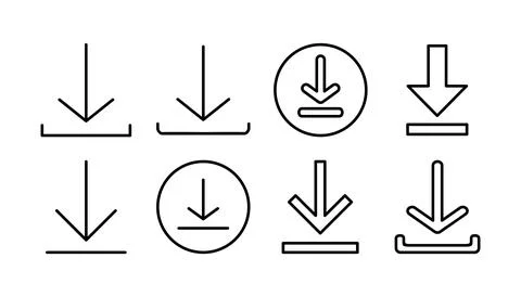 Download icon vector. Downloading vector icon Stock Illustration