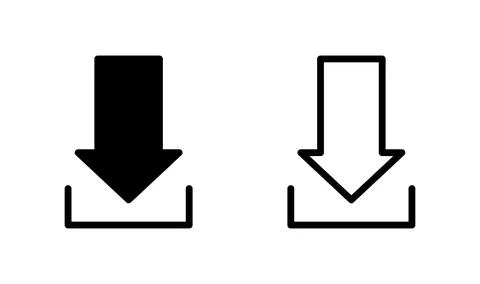 Download icon vector. Downloading vector icon 库存插图