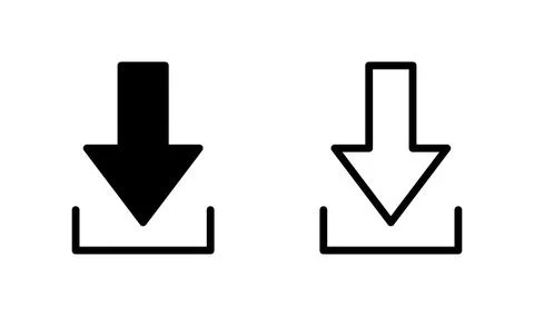Download icon vector. Downloading vector icon 库存插图
