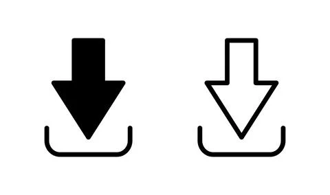 Download icon vector. Downloading vector icon 库存插图