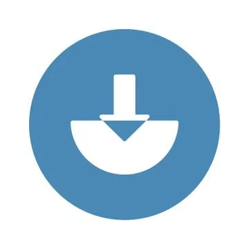 Download Icon Vector flat design style Stock Illustration