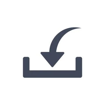 Download Icon Vector flat design style Stock Illustration