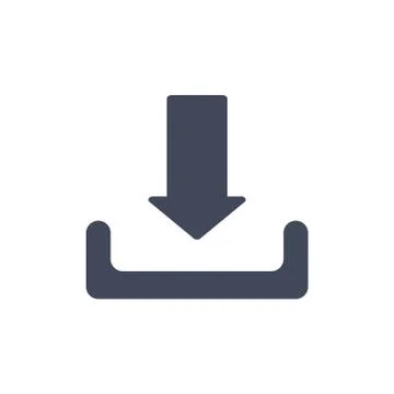 Download Icon Vector flat design style Stock Illustration