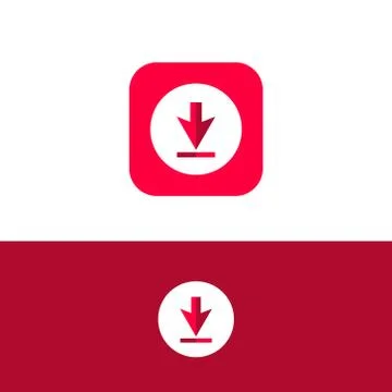 Download icon, Vector logo for your design, symbol, application, app download ic Stock Illustration