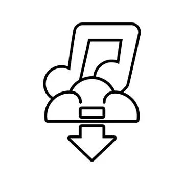 Download information in the cloud in white background Illustrazione stock