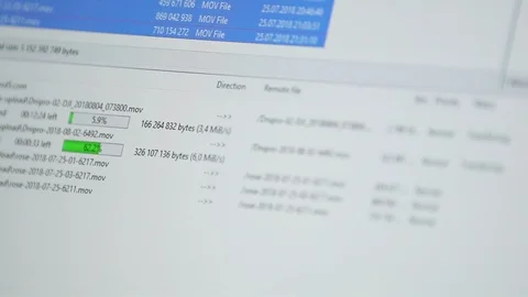 Download from the Internet, upload Speed Of Files.  Stock Footage 93348987