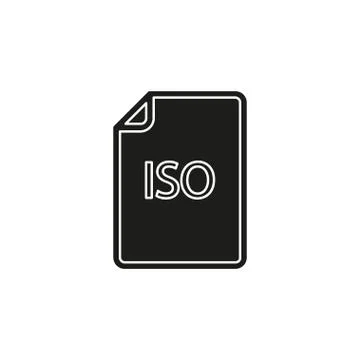 Download ISO document icon - vector file format symbol Stock Illustration