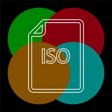Download ISO document icon - vector file format Stock Illustration