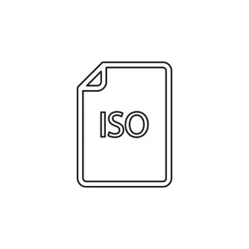 Download ISO document icon - vector file format 스톡 일러스트
