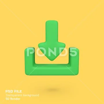 Download isolated 3d render icon illustration PSD-sjabloon