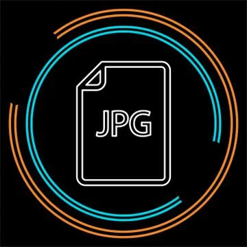 Download JPG document icon - vector file format Stock Illustration