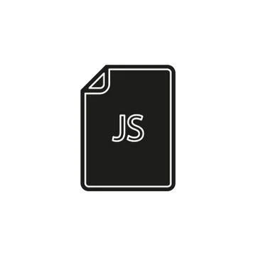 Download JS document icon - vector file format symbol Stock Illustration