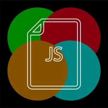 Download JS document icon - vector file format Stock Illustration