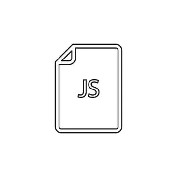Download JS document icon - vector file format Stock Illustration