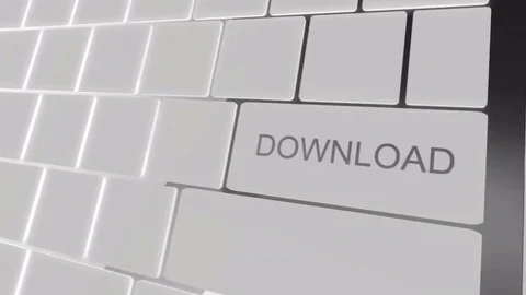 Download-Key Concept 4K 3D animation red and chrome Stock Footage 73352235