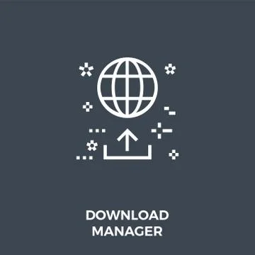 Download Manager icon vector. Stock Illustration