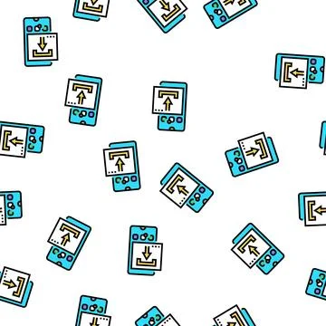 Download mobile phone app ugc vector seamless pattern Illustrazione stock