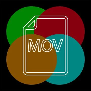 Download MOV document icon - vector file format Ilustración de archivo