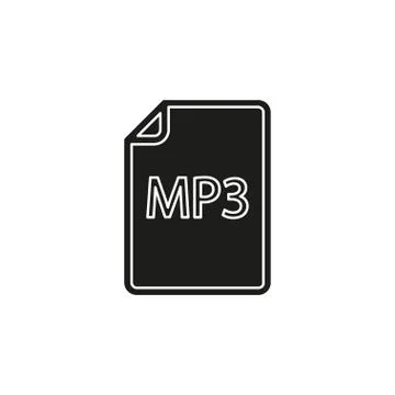 Download MP3 document icon - vector file format symbol 스톡 일러스트