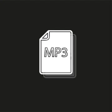 Download MP3 document icon - vector file format symbol Stock Illustration