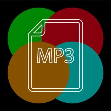 Download MP3 document icon - vector file format Stock Illustration