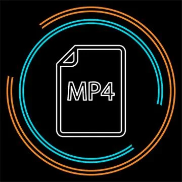 Download MP4 document icon - vector file format Stock Illustration