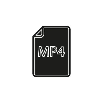 Download MP4 document icon - vector file format symbol Stock Illustration
