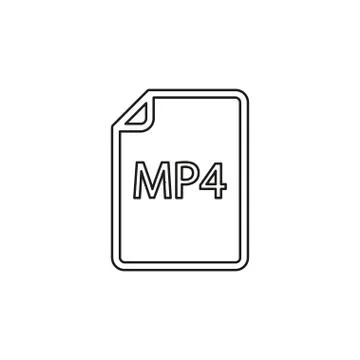 Download MP4 document icon - vector file format Stock Illustration