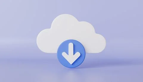 Download multimedia file document from cloud management, App with data Stock Illustration