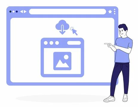 Download multimedia platform in smartphone Stock Illustration