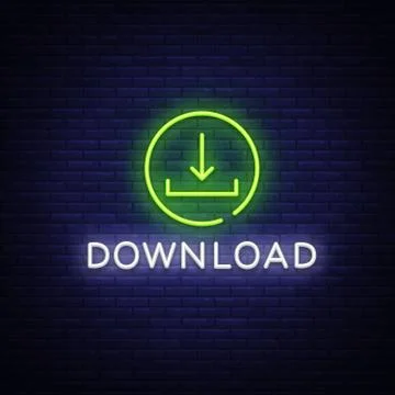 Download neon text vector design template. Download neon sign, light banner Stock Illustration