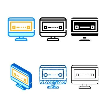 Download operating set system color icon vector Stock Illustration