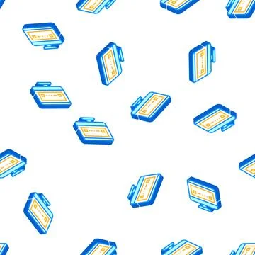 Download operating system isometric icon seamless pattern Illustrazione stock