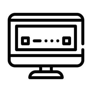 Download operating system line icon vector illustration 스톡 일러스트