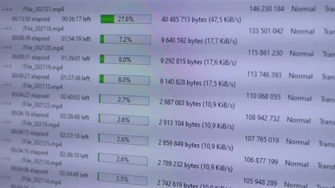 Download or upload data files information Stock Footage 205241666