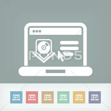 Download or upload page icon Stock Illustration
