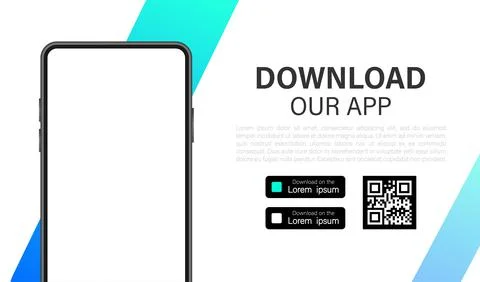 Download pages. Mobile app application. Business concept. Hand touch screen s Stock Illustration
