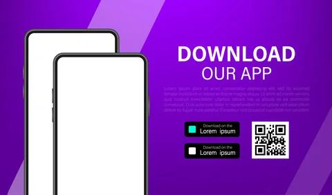 Download pages. Mobile app application. Business concept. Hand touch screen s Illustrazione stock