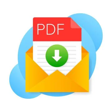 Download PDF file icon. Spreadsheet document type. Vector PDF icon Stockillustratie