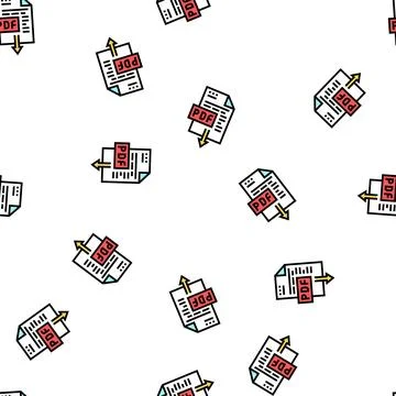 Download pdf file vector seamless pattern Stock Illustration
