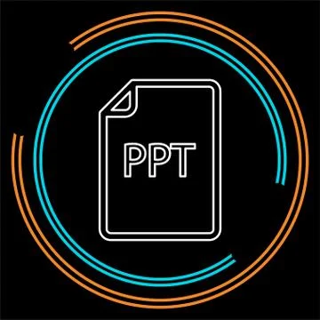 Download PPT document icon - vector file format Stock Illustration