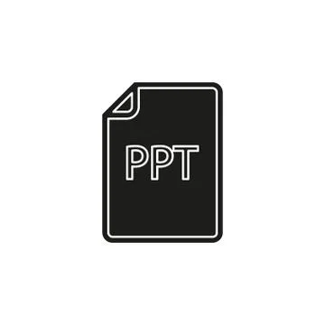 Download PPT document icon - vector file format symbol 스톡 일러스트