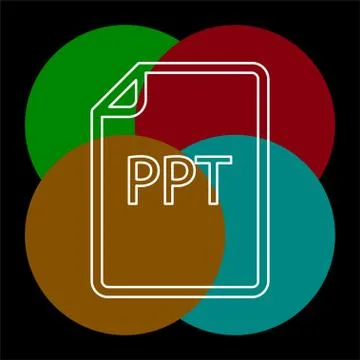 Download PPT document icon - vector file format Stock Illustration
