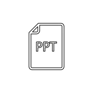 Download PPT document icon - vector file format Stock Illustration