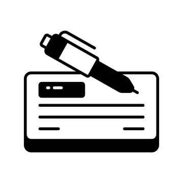 Download this premium vector of cheque in design trendy style Stock Illustration