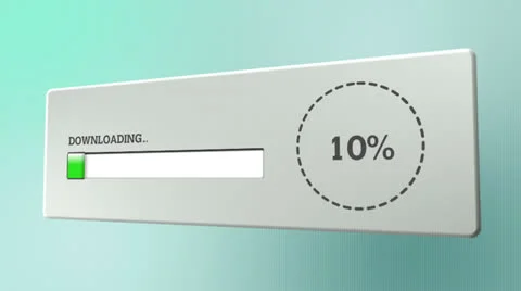 Download Progress Bar - 3D Perspective Stock Footage 24645489